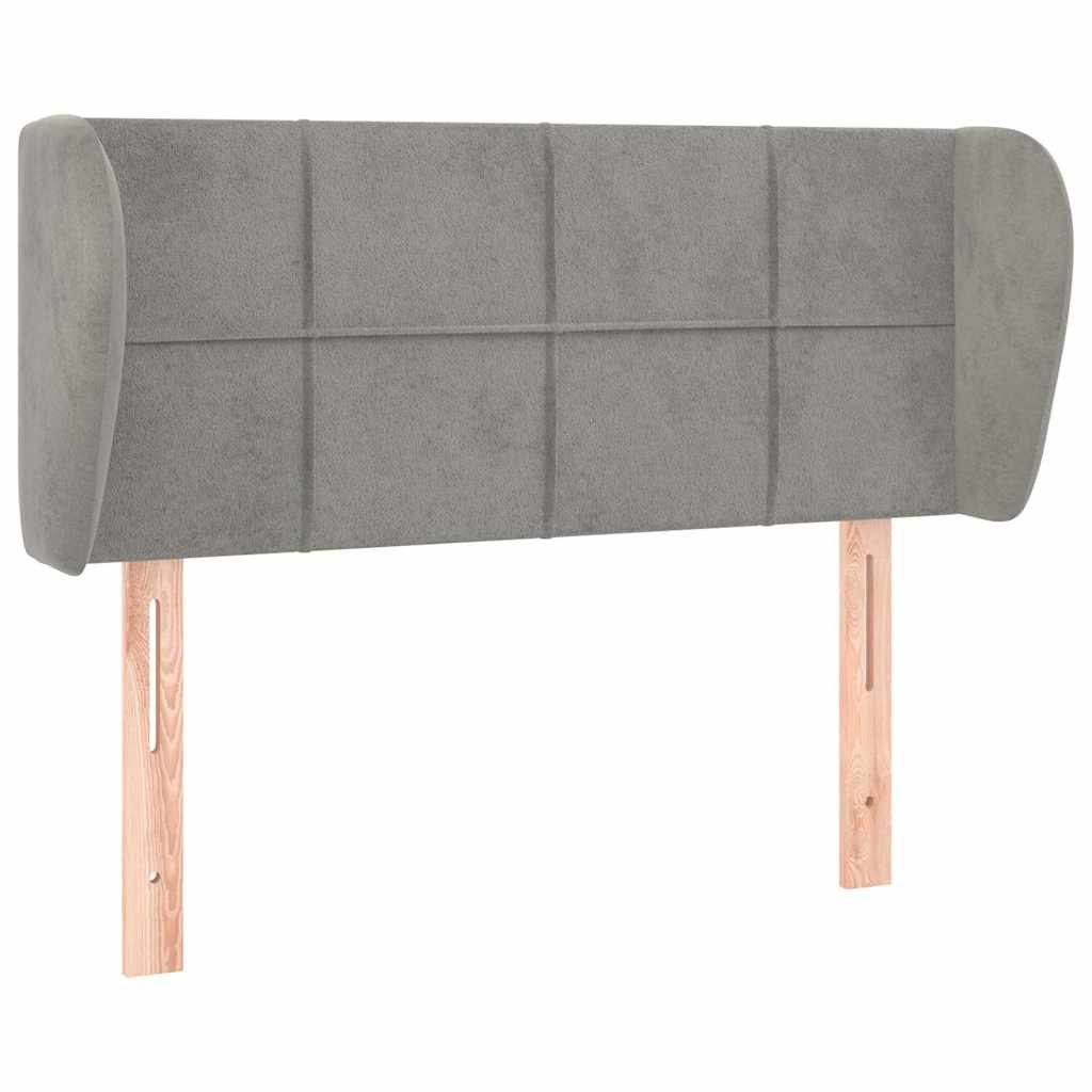 Vidaxl hoofdbord met randen 103x23x78 88 cm fluweel lichtgrijs