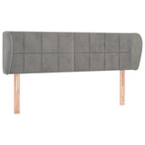 Vidaxl hoofdbord met randen 147x23x78 88 cm fluweel lichtgrijs