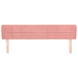 Vidaxl hoofdbord met randen 163x23x78 88 cm fluweel roze