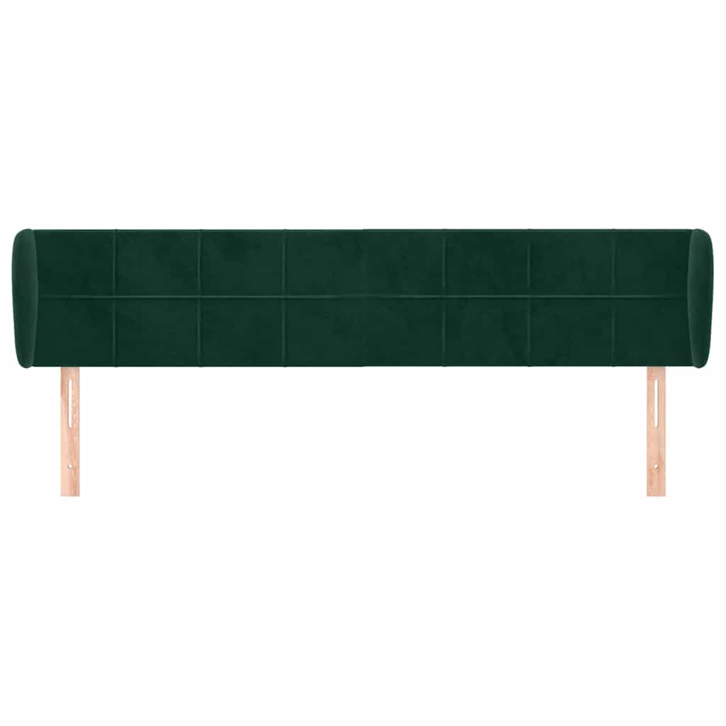 Vidaxl hoofdbord met randen 203x23x78 88 cm fluweel donkergroen