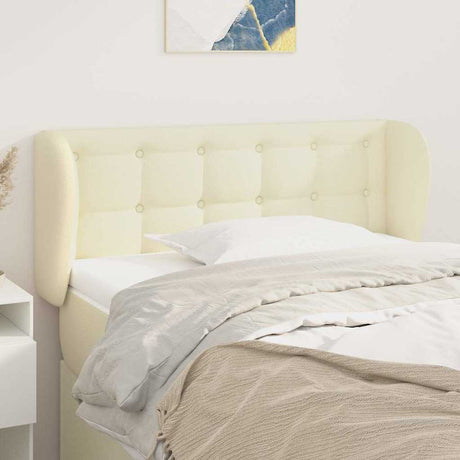 Vidaxl hoofdbord met randen 93x23x78 88 cm kunstleer crèmekleurig