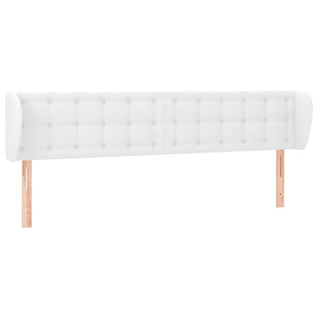 Vidaxl hoofdbord met randen 163x23x78 88 cm kunstleer wit