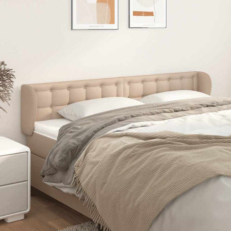 Vidaxl hoofdbord met randen 203x23x78 88 cm kunstleer cappuccinokleur