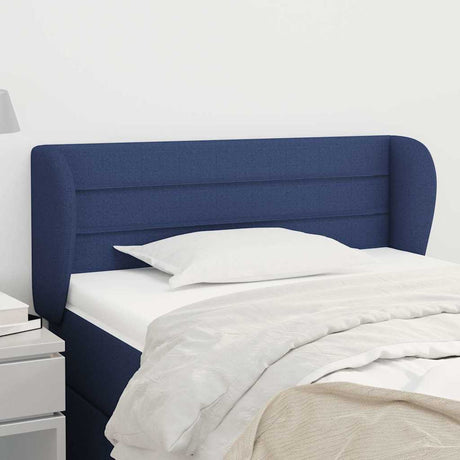 Vidaxl hoofdbord met randen 83x23x78 88 cm stof blauw