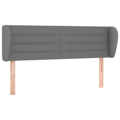 Vidaxl hoofdbord met randen 147x23x78 88 cm stof donkergrijs