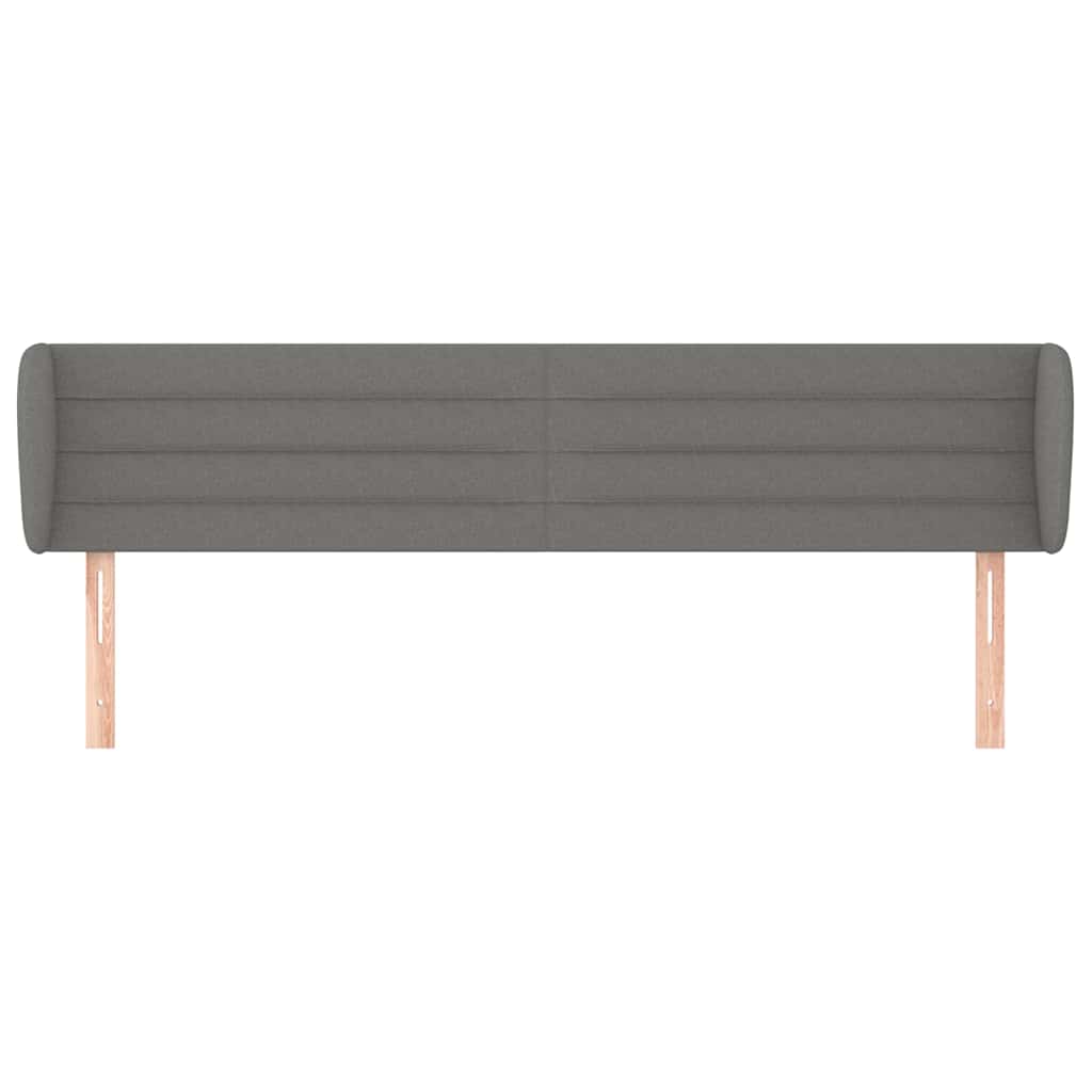 Vidaxl hoofdbord met randen 163x23x78 88 cm stof donkergrijs