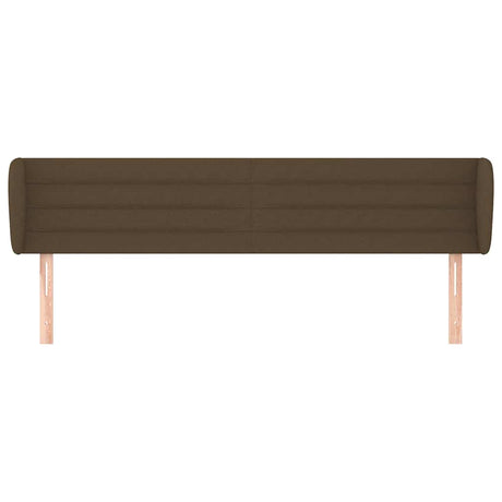 Vidaxl hoofdbord met randen 163x23x78 88 cm stof donkerbruin
