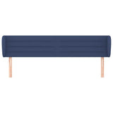 Vidaxl hoofdbord met randen 163x23x78 88 cm stof blauw