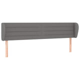 Vidaxl hoofdbord met randen 203x23x78 88 cm stof donkergrijs