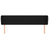 Vidaxl hoofdbord met randen 203x23x78 88 cm stof zwart