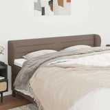 Vidaxl hoofdbord met randen 203x23x78 88 cm stof taupe