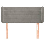 Vidaxl hoofdbord met randen 103x23x78 88 cm fluweel lichtgrijs