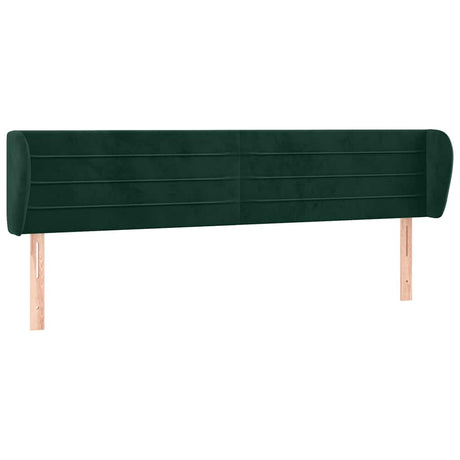 Vidaxl hoofdbord met randen 163x23x78 88 cm fluweel donkergroen