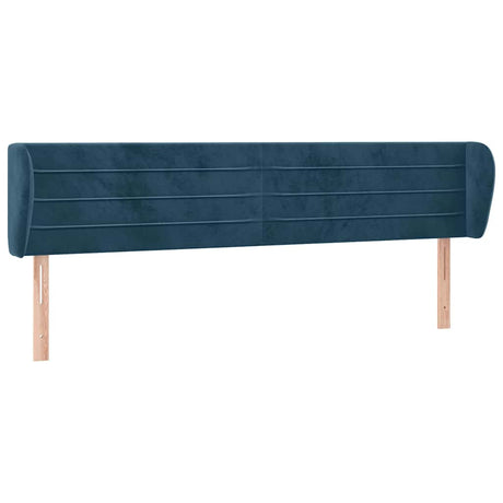 Vidaxl hoofdbord met randen 163x23x78 88 cm fluweel donkerblauw
