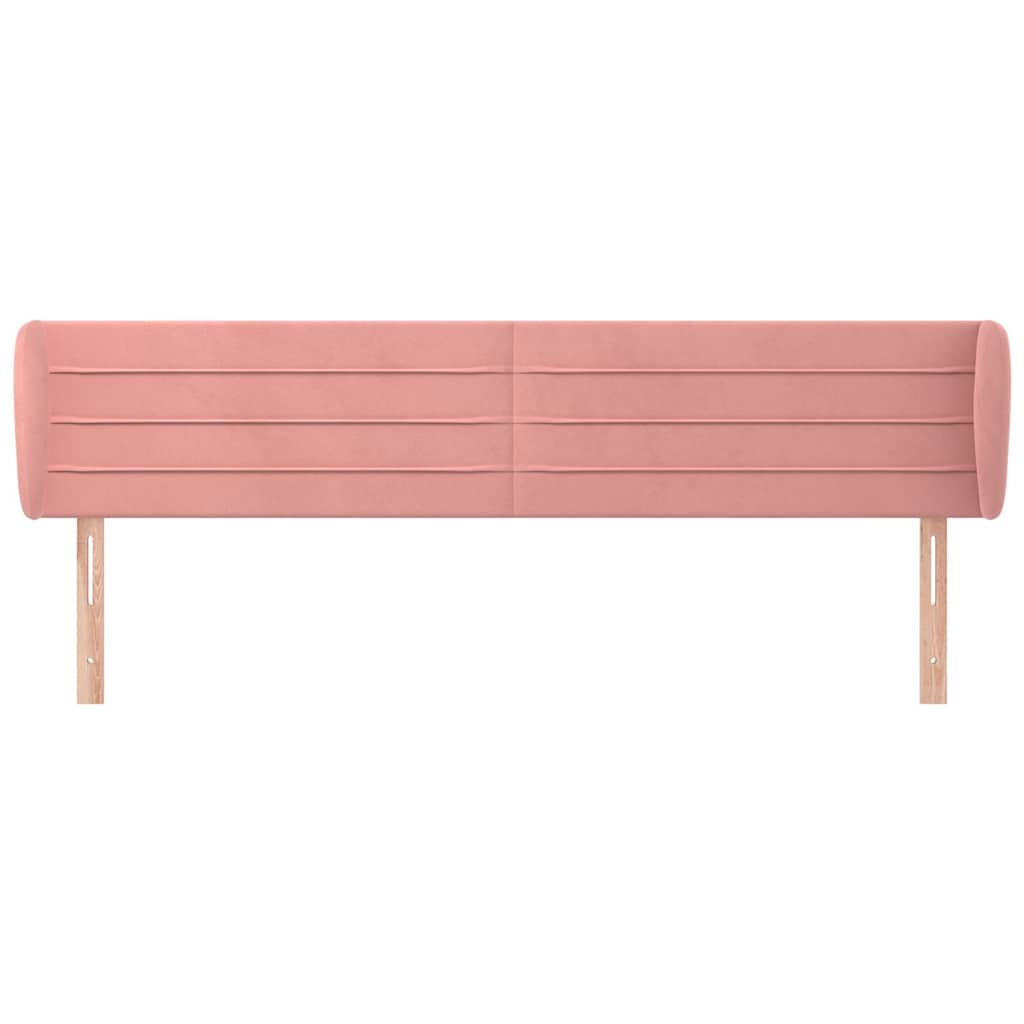 Vidaxl hoofdbord met randen 163x23x78 88 cm fluweel roze