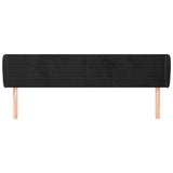 Vidaxl hoofdbord met randen 183x23x78 88 cm fluweel zwart
