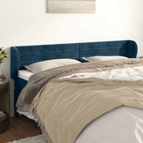 Vidaxl hoofdbord met randen 183x23x78 88 cm fluweel donkerblauw