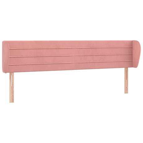 Vidaxl hoofdbord met randen 203x23x78 88 cm fluweel roze
