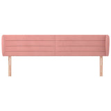 Vidaxl hoofdbord met randen 203x23x78 88 cm fluweel roze