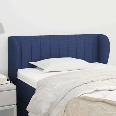 Vidaxl hoofdbord met randen 103x23x78 88 cm stof blauw
