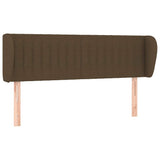 Vidaxl hoofdbord met randen 147x23x78 88 cm stof donkerbruin