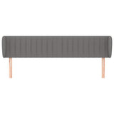 Vidaxl hoofdbord met randen 183x23x78 88 cm stof donkergrijs