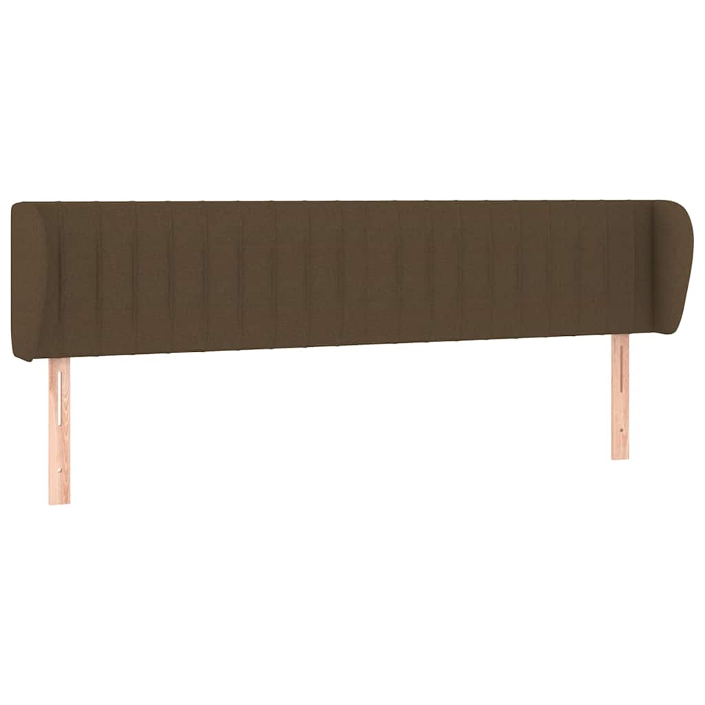 Vidaxl hoofdbord met randen 183x23x78 88 cm stof donkerbruin