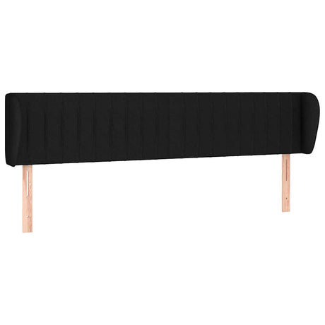 Vidaxl hoofdbord met randen 203x23x78 88 cm stof zwart