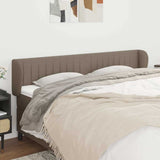 Vidaxl hoofdbord met randen 203x23x78 88 cm stof taupe