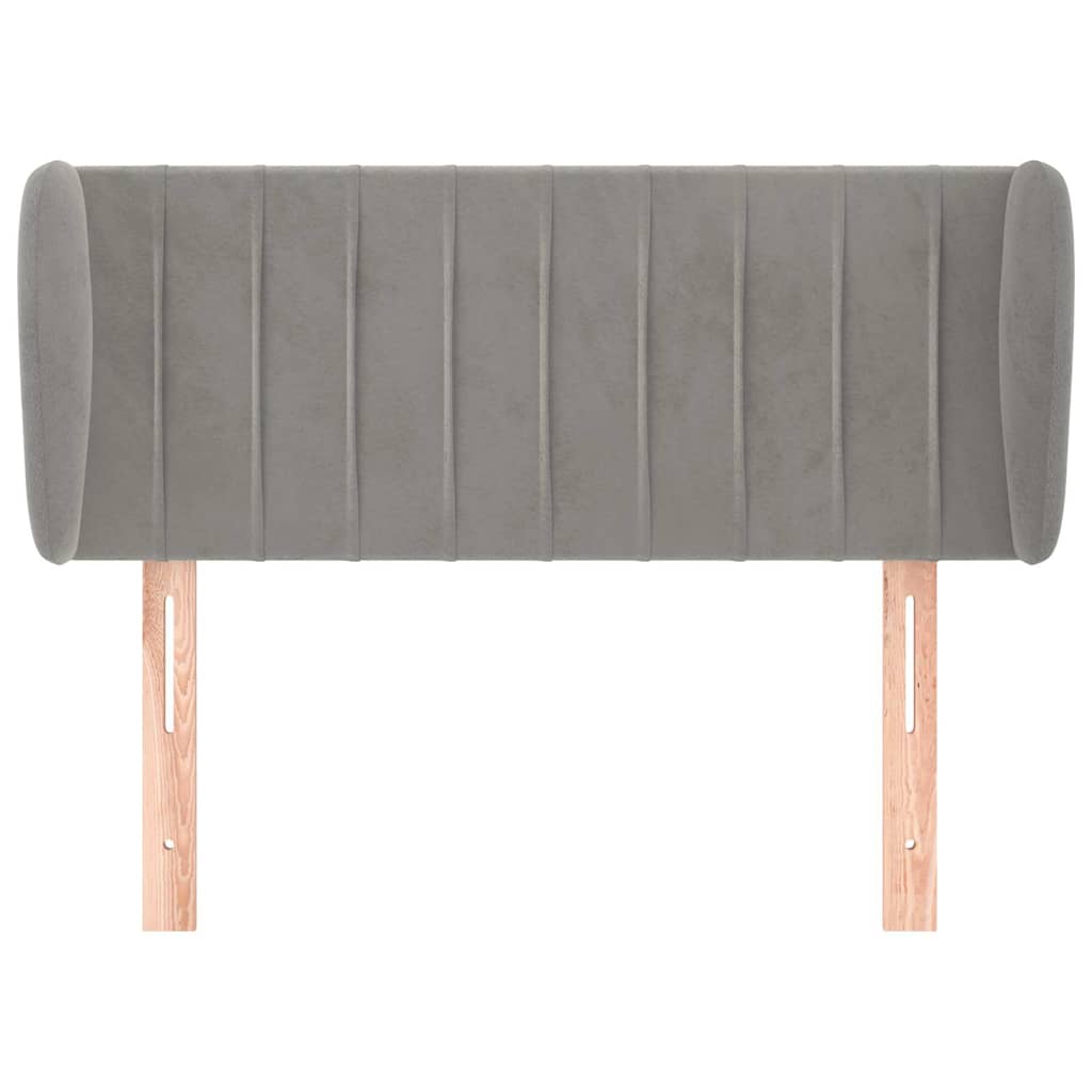 Vidaxl hoofdbord met randen 83x23x78 88 cm fluweel lichtgrijs