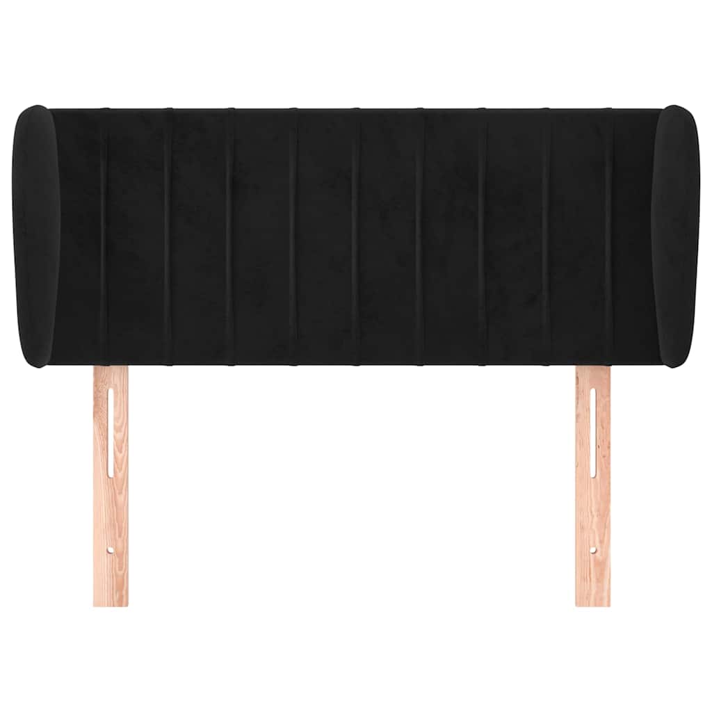 Vidaxl hoofdbord met randen 83x23x78 88 cm fluweel zwart