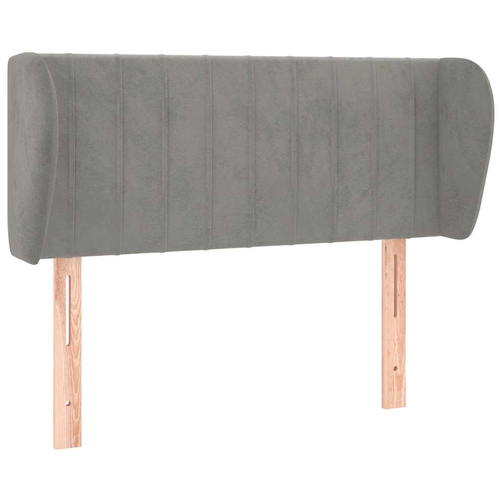 Vidaxl hoofdbord met randen 103x23x78 88 cm fluweel lichtgrijs