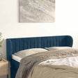 Vidaxl hoofdbord met randen 147x23x78 88 cm fluweel donkerblauw