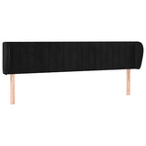 Vidaxl hoofdbord met randen 163x23x78 88 cm fluweel zwart