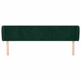 Vidaxl hoofdbord met randen 163x23x78 88 cm fluweel donkergroen