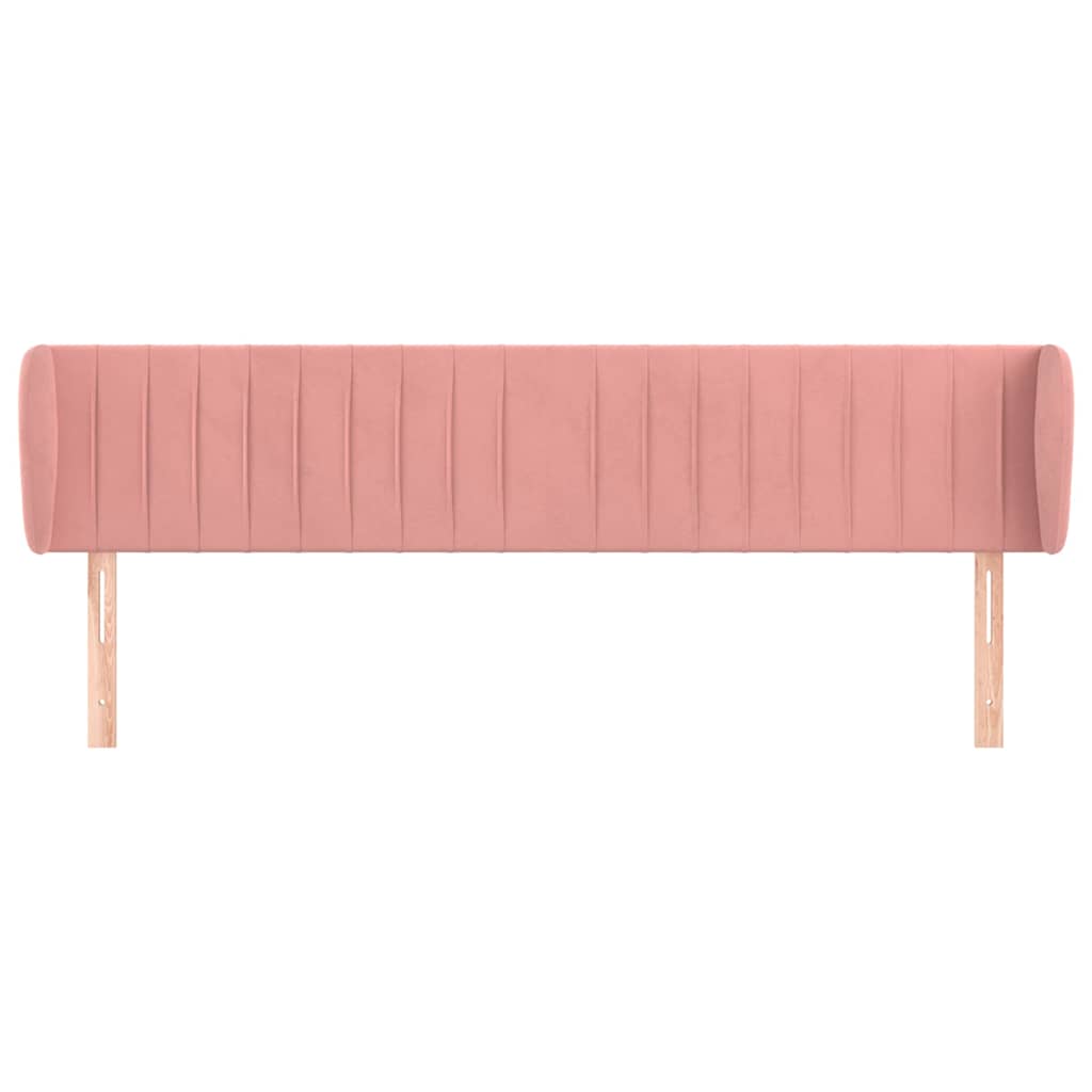 Vidaxl hoofdbord met randen 183x23x78 88 cm fluweel roze