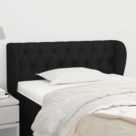 Vidaxl hoofdbord met randen 103x23x78 88 cm stof zwart