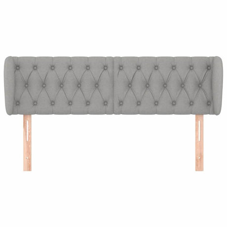 Vidaxl hoofdbord met randen 147x23x78 88 cm stof lichtgrijs