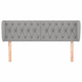 Vidaxl hoofdbord met randen 163x23x78 88 cm stof lichtgrijs