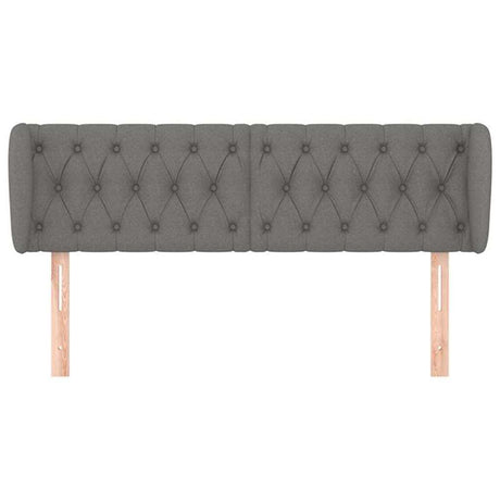 Vidaxl hoofdbord met randen 163x23x78 88 cm stof donkergrijs