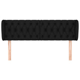 Vidaxl hoofdbord met randen 163x23x78 88 cm stof zwart
