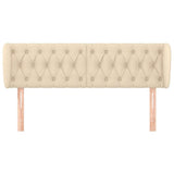 Vidaxl hoofdbord met randen 163x23x78 88 cm stof crèmekleurig