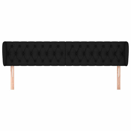 Vidaxl hoofdbord met randen 183x23x78 88 cm stof zwart