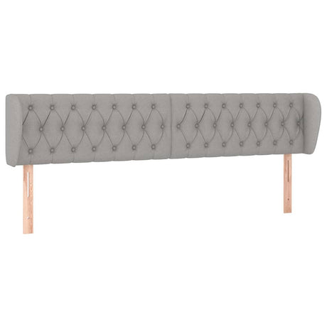 Vidaxl hoofdbord met randen 203x23x78 88 cm stof lichtgrijs