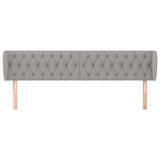 Vidaxl hoofdbord met randen 203x23x78 88 cm stof lichtgrijs