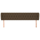 Vidaxl hoofdbord met randen 203x23x78 88 cm stof donkerbruin