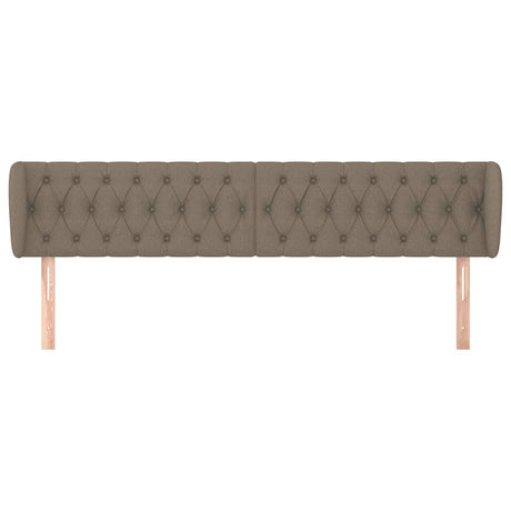 Vidaxl hoofdbord met randen 203x23x78 88 cm stof taupe