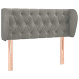 Vidaxl hoofdbord met randen 93x23x78 88 cm fluweel lichtgrijs