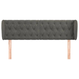 Vidaxl hoofdbord met randen 147x23x78 88 cm fluweel donkergrijs