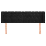 Vidaxl hoofdbord met randen 147x23x78 88 cm fluweel zwart
